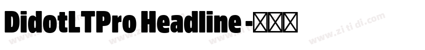 DidotLTPro Headline 字体转换